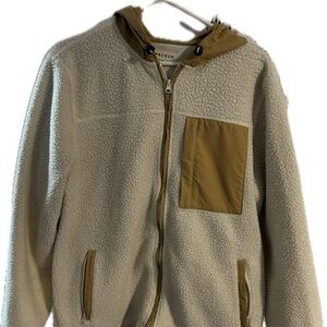 PacSun Kids Sherpa Jacket - Cream and Tan